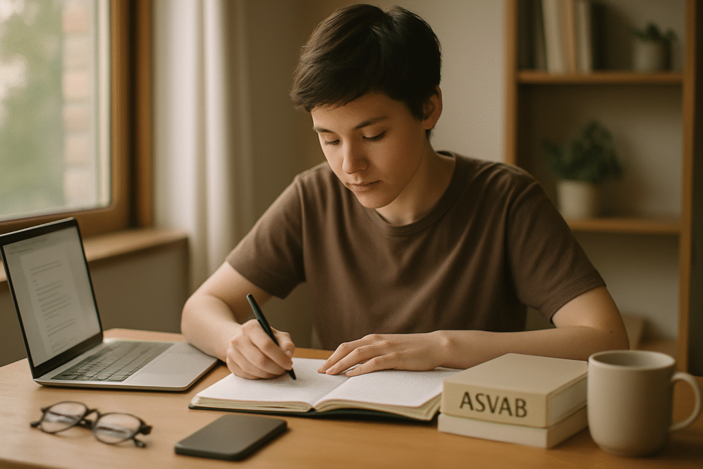 ASVAB test preparation study guide and practice materials